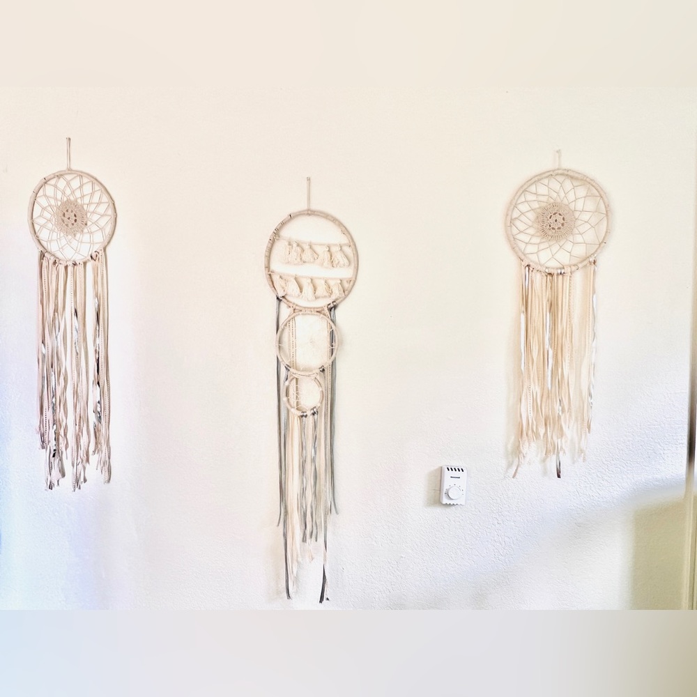 Set of 3 Bohemian chic XL dream catchers